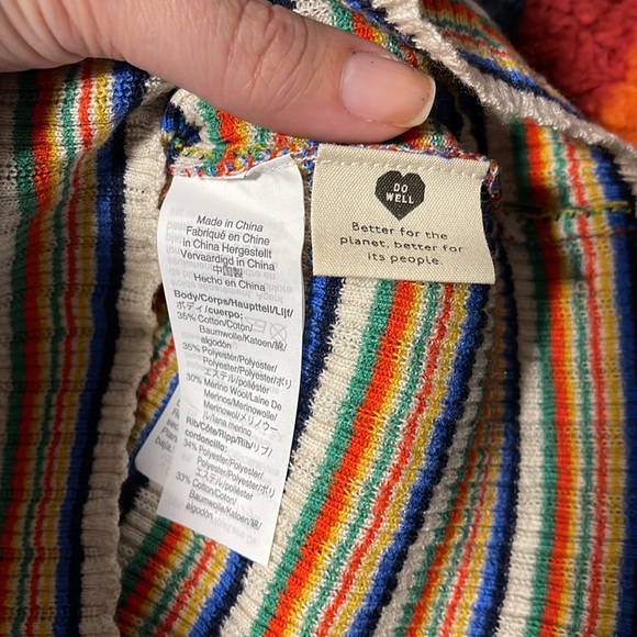 Brand new Madewell striped retro tank top! Wool xxl roller rink super cute XXL - Picture 5 of 7